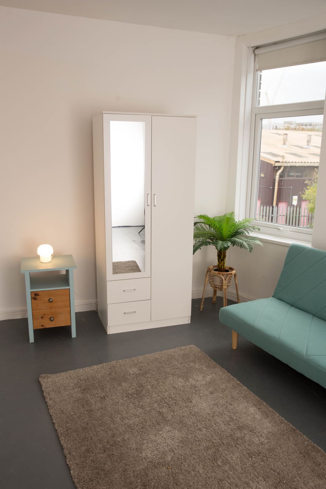 White 2 Door Wardrobe Delivered in Soho view 3