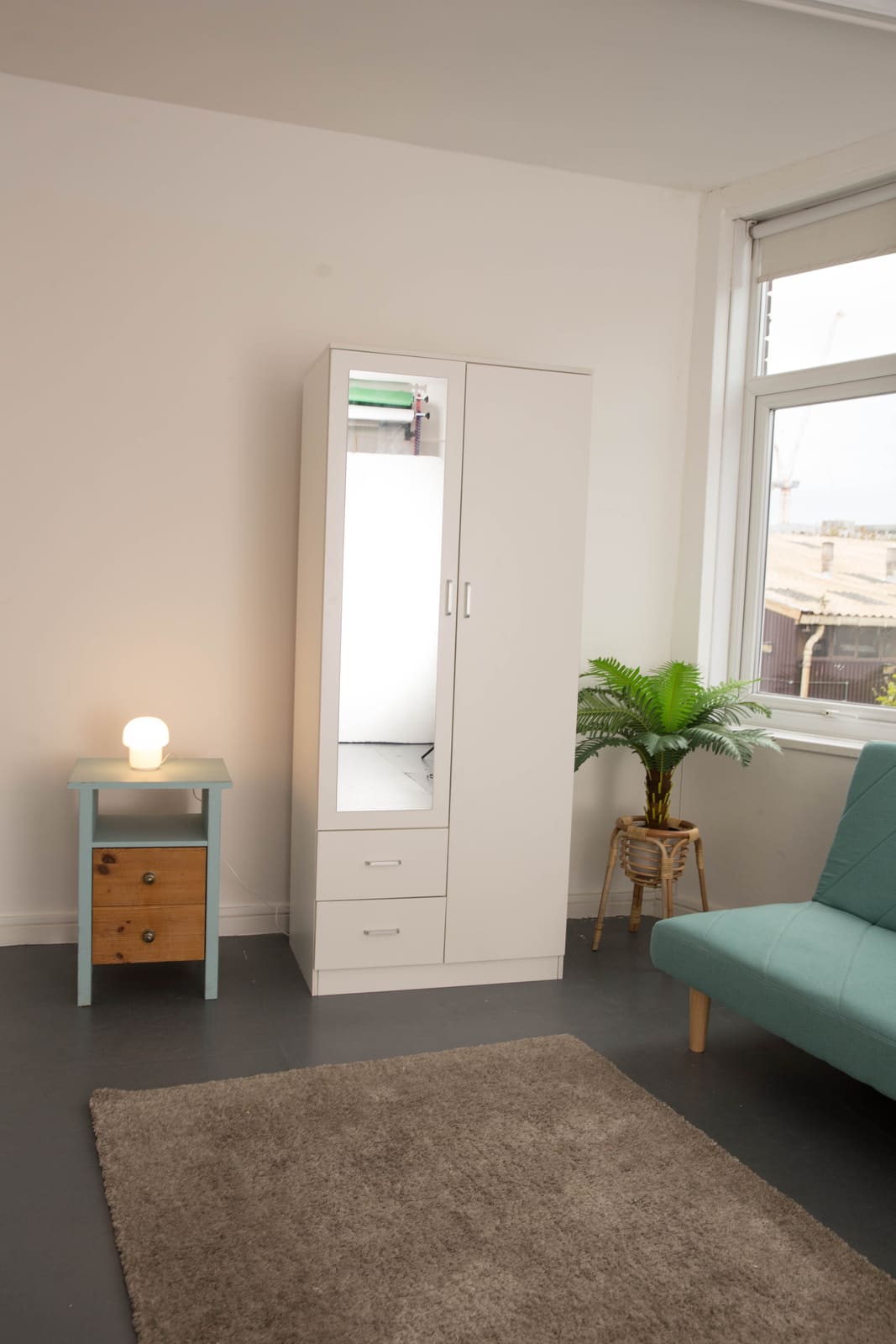 2 Door Wardrobe with Drawers — view 6 in Crook Log